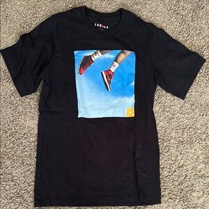 Jordan Black and Red Short Sleeve Tee